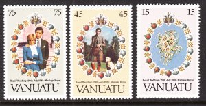 Vanuatu 308-310 Royal Wedding MNH VF