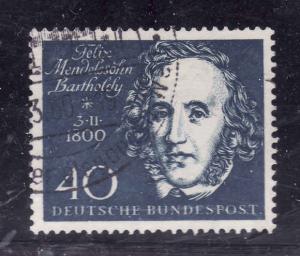 Germany-Sc#804e-used-Music-Felix Mendelssohn-Bartholdy-1959-