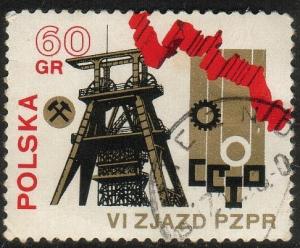 Poland#1858 - Mining Tower - Used - (Po)