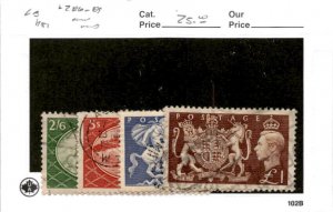 Great Britain, Postage Stamp, #286-289 Used, 1950 King George (AD)