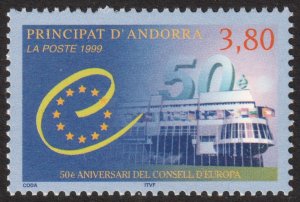 Andorra (French) #507  MNH - Council of Europe (1999)