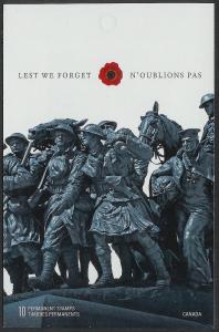 CANADA NH BOOKLET Lest We Forget FOR YEAR 2009 # BK412