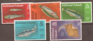 FALKLAND ISLANDS SG412/6 1981 SHELF FISH MNH