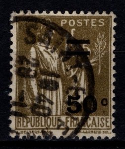 France 1934-37 Peace Def. Optd., 50c on 1f.25 [Used]