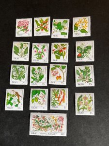 Stamps Palau 126-42 never hinged