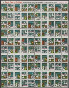 TheStampNut > 1973 CHRISTMAS SEALS -12 DAYS OF CHRISTMAS (100) * SEE SCAN *