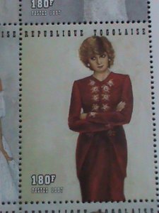 ​TOGO STAMP:1997 SC#1798 DIANA -PRINCESS OF WALES MINT FULL SHEET