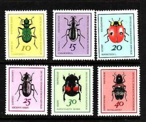 Germany DDR-Sc#1048-53-unused NH set-Insects-Beetles-1968-