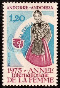 Andorra (French) #243  MNH - IWY Int'l Women's Year (1975)