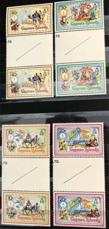 CAYMAN ISLANDS - Christmas 1979 - Gutter Pairs