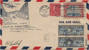 U.S. C. A. Lindbergh Autographed Intl. Flight Cover (80819) 