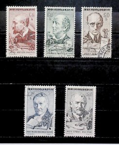 1961 Czechoslovakia Cultural Ann. Painter Poet Writer Used Full Set A23P30F12743-