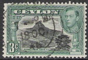 Ceylon #279 KG VI & Adam's Peak Used
