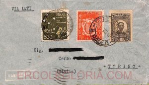 ad6139 - BRAZIL - POSTAL HISTORY - AIRMAIL COVER  to ITALY  1940 - LATI