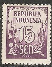 1951 Indonesia Scott # 374 Numeral MNH