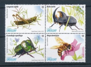 [111195] Uruguay 2013 Insects grasshopper bee beetles  MNH