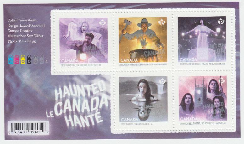 Canada - #2935 Haunted Canada Souvenir Sheet 2016 - MNH
