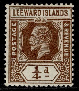 LEEWARD ISLANDS GV SG81, ¼d brown, M MINT. Cat £20.