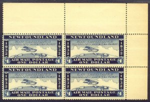 NEWFOUNDLAND 1932 Wayzata Airmail Mint NH BLOCK