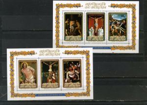 BURUNDI 1973 Sc#427,C180a EASTER PAINTINGS 2 S/S MNH