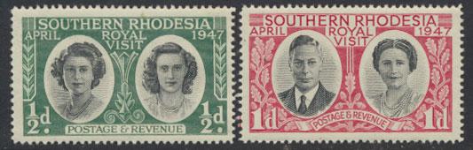 Southern Rhodesia  SG 62-63  SC# 65-66  MNH  Royal Visit see scan 