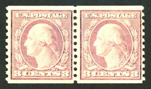 U.S. #494 MINT PAIR OG HR