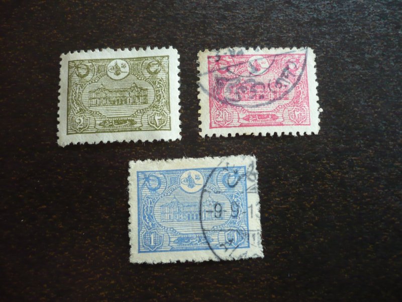 Stamps - Turkey - Scott# 237,240,241 - Mint Hinged & Used Part Set of 3 Stamps