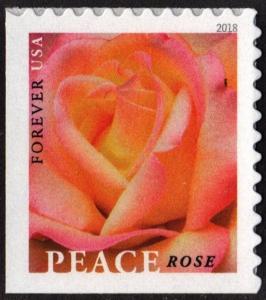 SC#5280 (50¢) Peace Rose Booklet Single (2018) SA