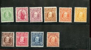 NEW ZEALAND  SCOTT #130-37 MINT HINGED ORIGINAL GUM--SCOTT $290.00