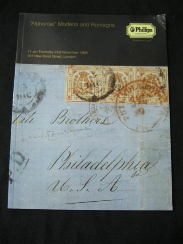 PHILLIPS AUCTION CATALOGUE 1996 ITALIAN STATES 'ALPHONSE' MODENA & ROMAGNA