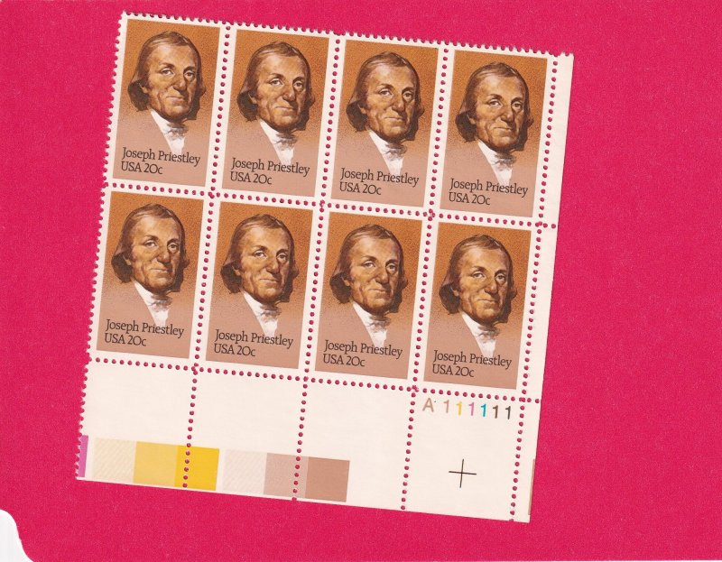 US #2038 MNH PLATE BLOCK OF 8