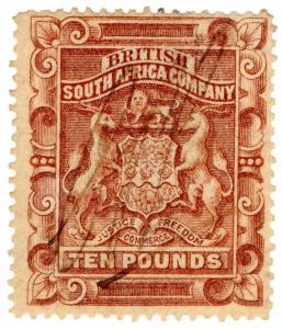 (I.B) Rhodesia/BSAC Revenue : Duty Stamp £10