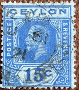 Ceylon #206 Used Single King Edward VII L21