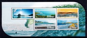 New Zealand 2017 Surf Breaks Mint MNH Miniature Sheet