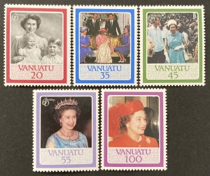 Vanuatu 1986 #414-8, QE II 60th Birthday, MNH.