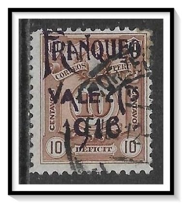 Peru #206 Postage Due Surcharged Used