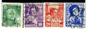 Switzerland, Scott #B81-84, Used, complete set