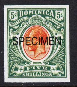 Dominica 1908-20 KG5 5s red & green overprinted SPECI...