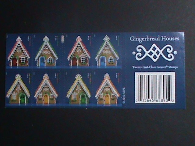 ​UNITED STATES-2013-SC#4820a CHRISTMAS GINGER BREAD HOUSES-BOOKLET OF 20 MNH