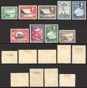 Bermuda SG98/106 1936 Set of 9 M/M Cat 32 Pounds