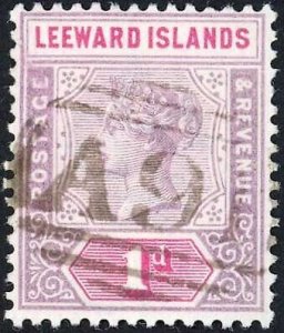 Virgin Is Leeward Is SG2 1d with A91 used on board the Cunard Transatlantic line