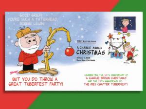 A Charlie Brown Christmas . . with Potatoes!  FDC for Yule Tuber Party 2015