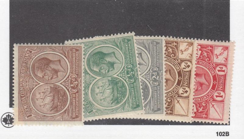 BERMUDA # 55-59  MH KGV ISSUES CAT VALUE $30+