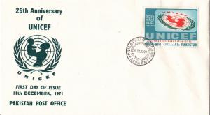 Pakistan-25th Anniv.of UNICEF 1971 (FDC)