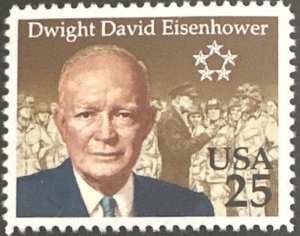 Scott #2513 1990 25¢ Dwight D. Eisenhower MNH OG VF