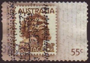 Australia 2009 Sc#3094, SG#3216 55c Repro of Aborigine  USED.