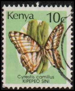 Kenya 424A - Used - 10c African Map Butterfly (1989) (cv $1.25)