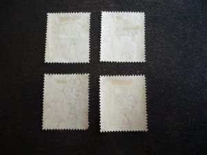 Stamps - Australia - Scott# 19,21,24,27a - Used Part Set of 4 Stamps