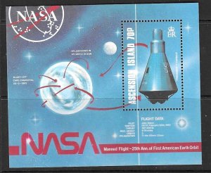 ASCENSION SGMS432 1987 FIRST AMERICAN MANNED EARTH ORBIT  MNH