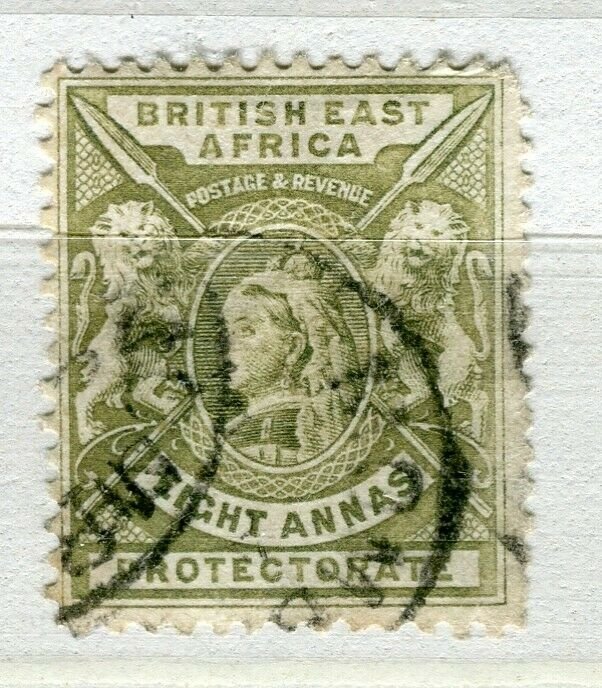 BRITISH KUT; ; East Africa Protectorate 1896 classic QV issue used 8a. value